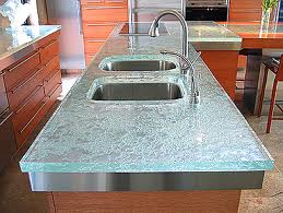 countertop ideas - recycled glass